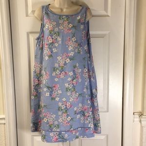 J Jill love linen sleeveless floral dress.